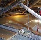 High thermal insulation attic with wood fiber FiberTherm