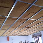 Insulated ceiling with flexible wood fiber Flex