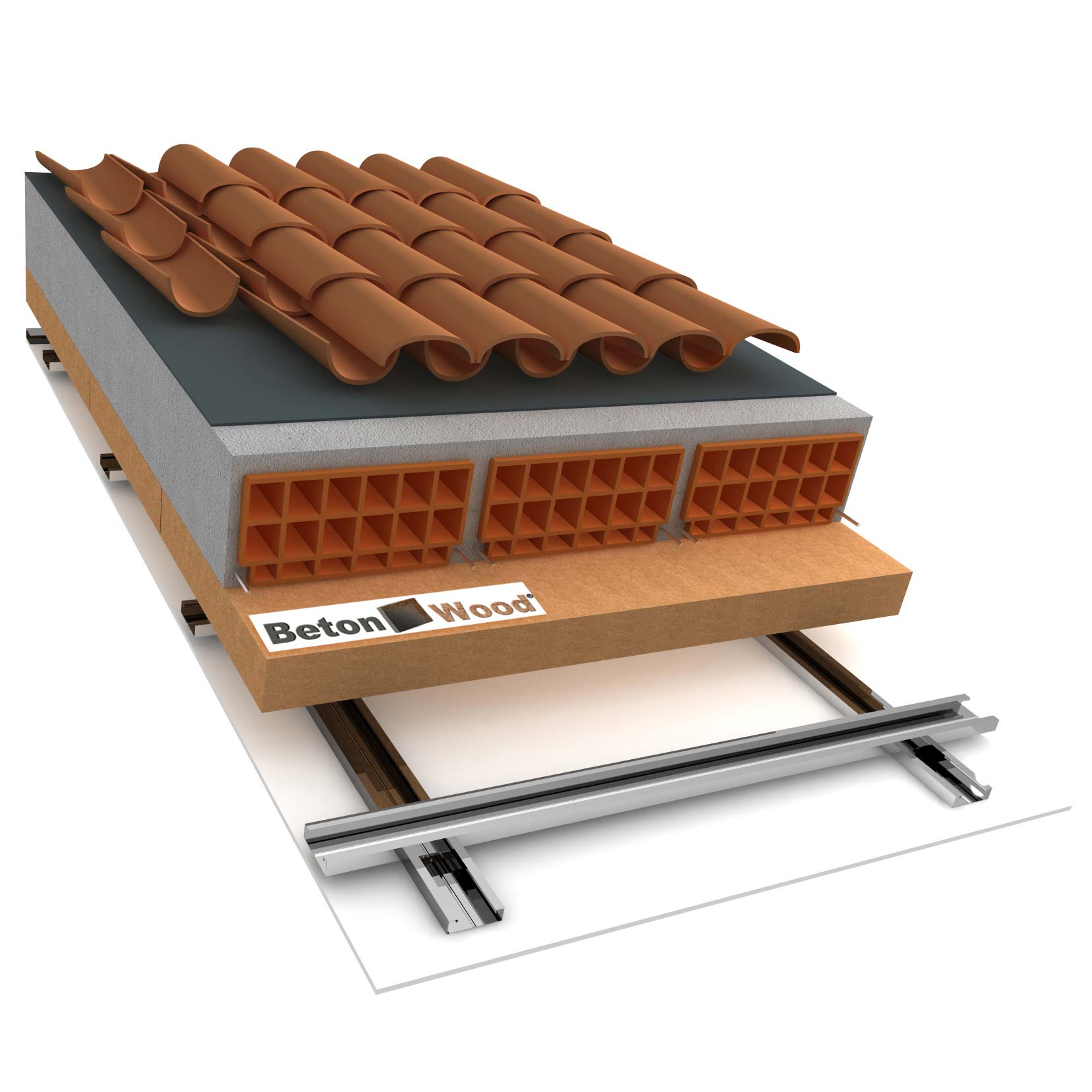 Insulating roof in wood fiber Therm