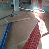 Dry screed with FiberTherm wood fiber insulation