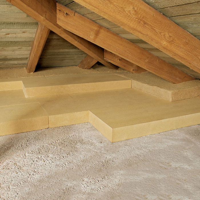 Wood fiber density 110 kg/mc for roofs and attics