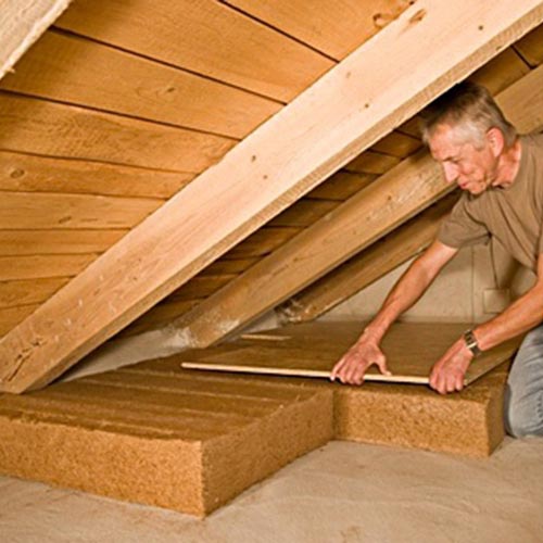 Wood fiber FiberTherm Roof dry for extrados of floors