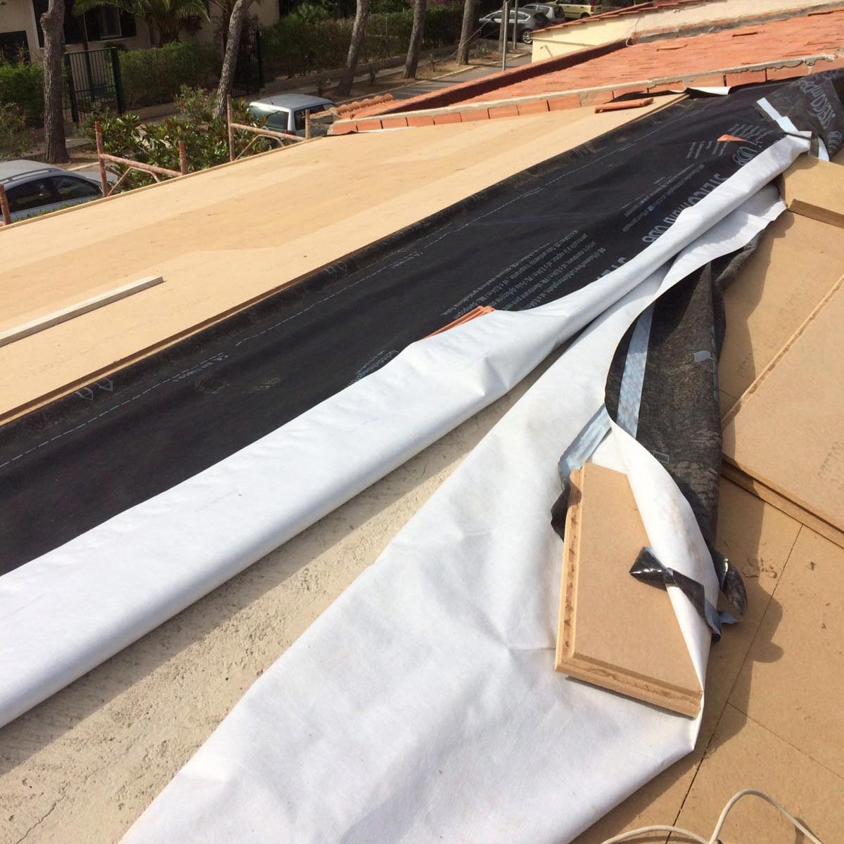 Wood fiber FiberTherm Special dry for roof renovation