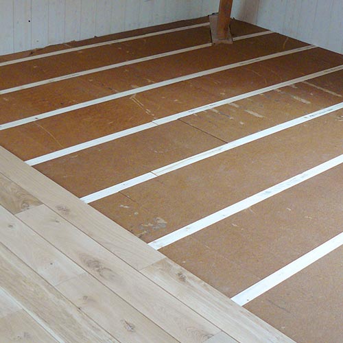 Wood fiber FiberTherm Floor with thermal and acoustic insulation